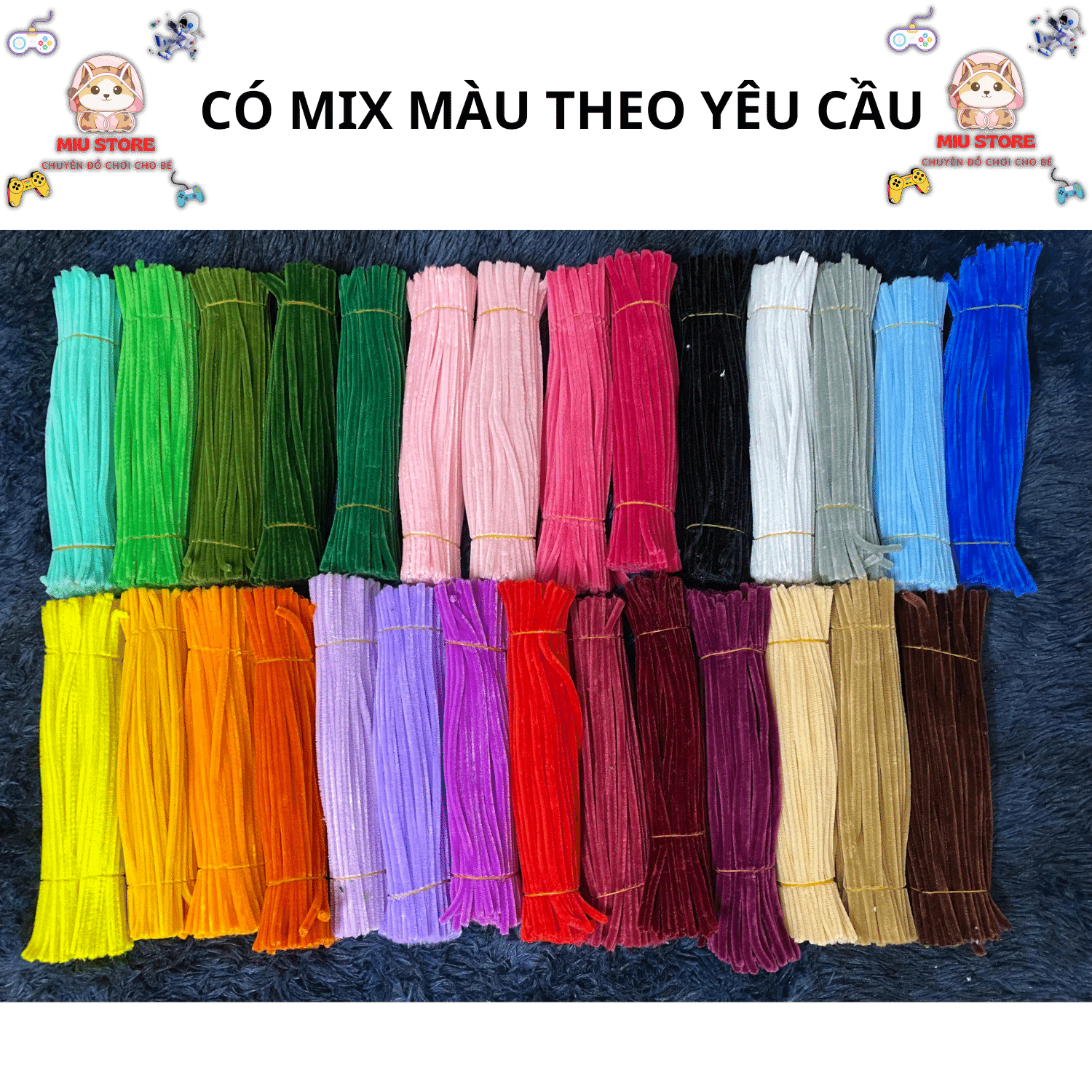 Kẽm nhung làm hoa Bó 100 Dây kẽm nhung làm đồ trang trí handmade làm hoa đồ thủ công kèm bộ phụ kiện đầy đủ