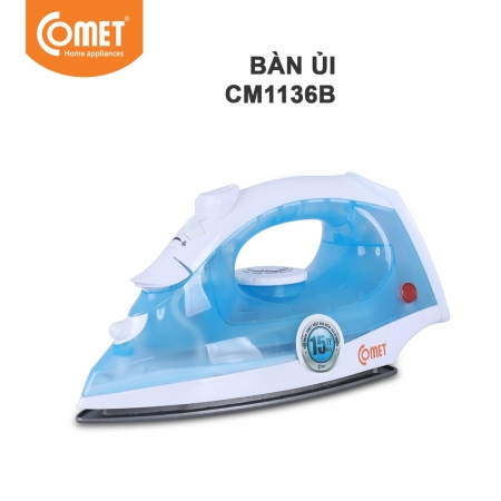 Bàn ủi mini,bàn ủi hơi nước cầm tay comet cm1136 công suất 1600w phù hợp với loại vải vải..không gây tổn hại cho vải bh 12 tháng lỗi 1 đổi 1