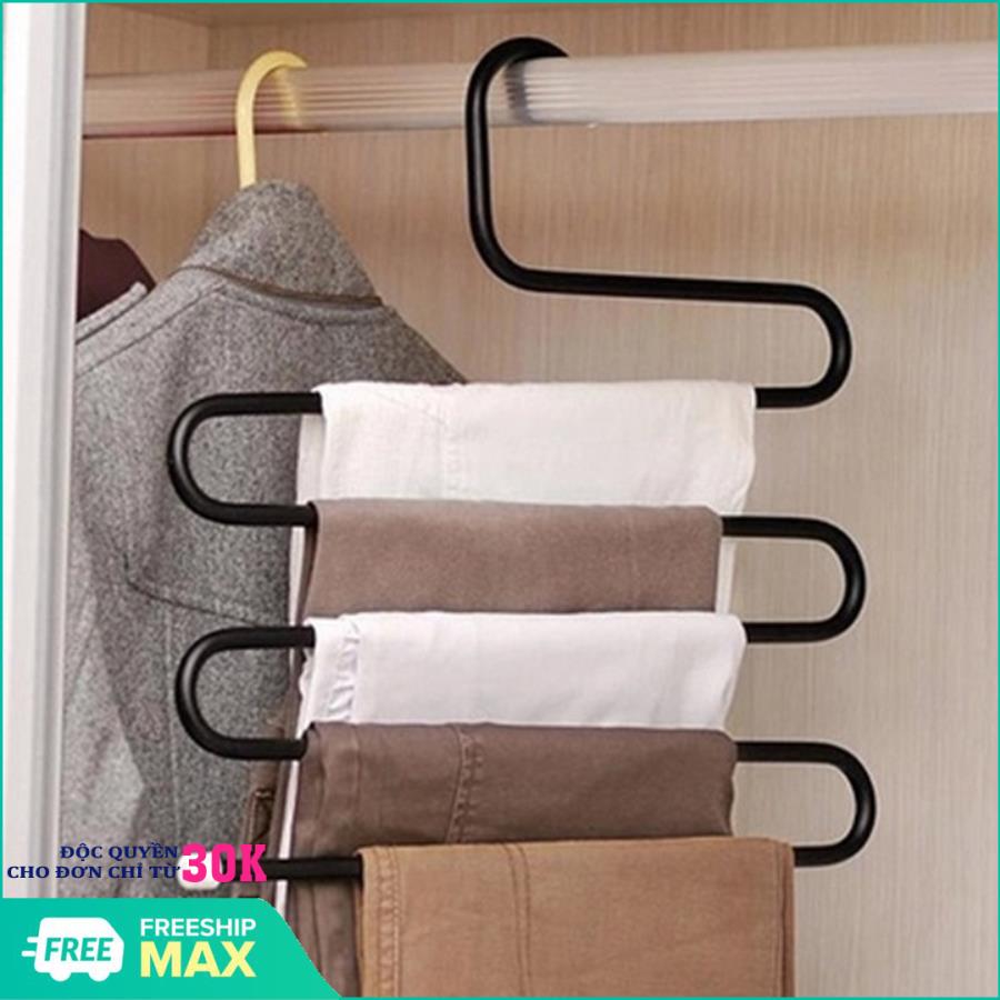 Móc treo quần áo, móc treo quần áo 5 tầng - Móc treo đồ- Chất liệu kim loại chống gỉ