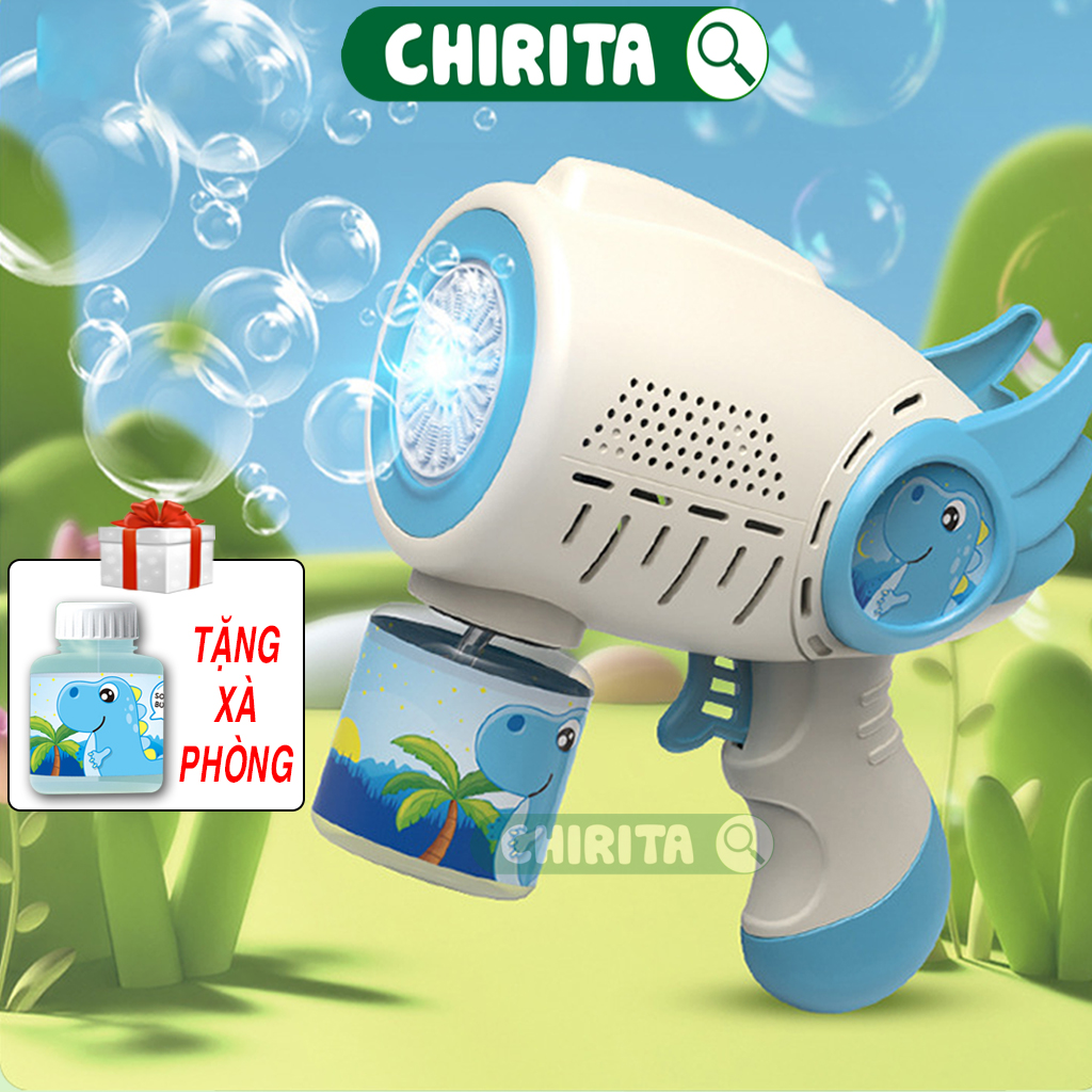 Súng bắn bong bóng xà phòng trẻ em giá rẻ nhiều nòng - máy bắn bóng bóng xà phòng đồ chơi chơi bắn bong bóng cho bé, trẻ em chirita