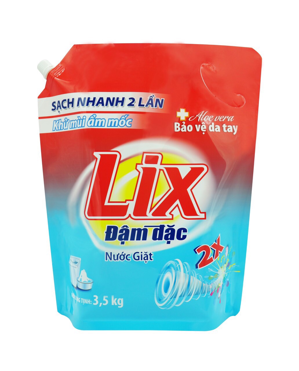 TÚI Nước giặt Lix Đậm đặc 3,5kg Túi tiết kiệm Màu ngẫu nhiên