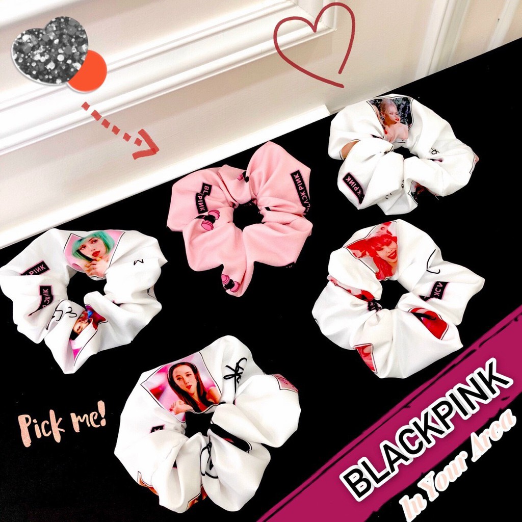Cột Tóc Vải Scrunchies - Dây Buộc Tóc Scrunchies Blackpink