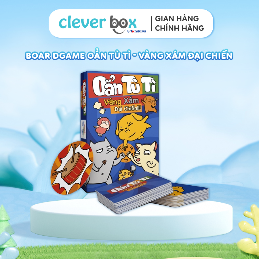 Đồ chơi sáng tạo thẻ bài, trò chơi board game vn oẳn tù tì - vàng xám đại chiến clever box