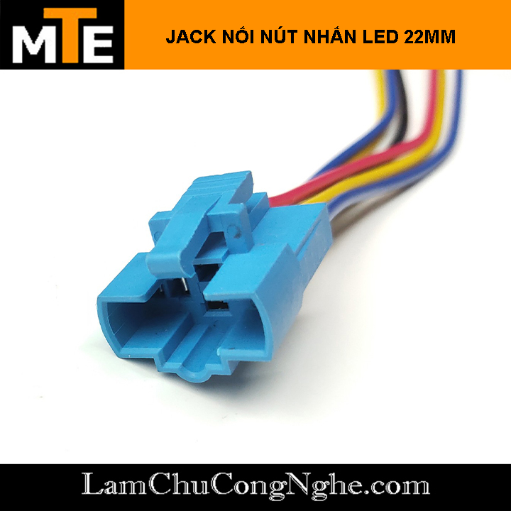 Giắc nối nút nhấn có led 22mm