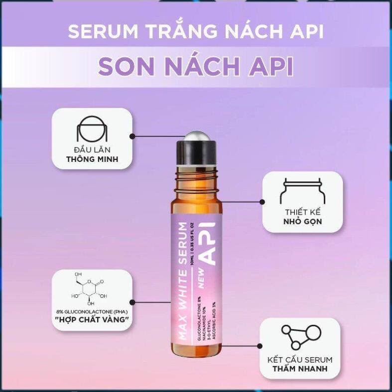 Son nách API, lăn khử mùi hôi nách API, Serum khử mùi ngăn tiết mồ hôi 72h