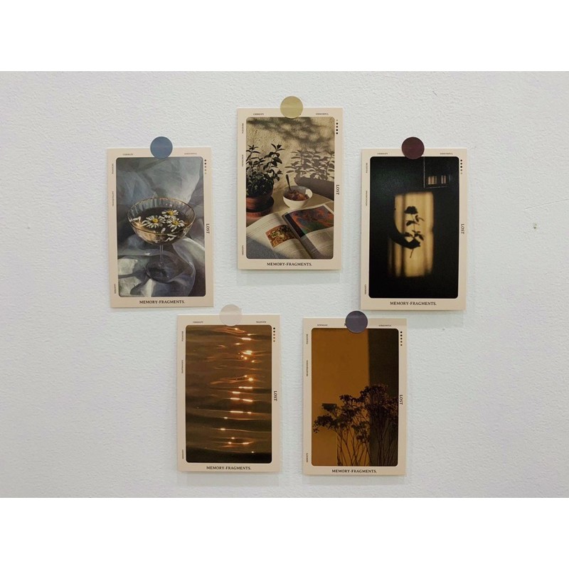 Set 5 Tấm Hình In Aesthetic Trang Trí Tường / Sổ Ngẫu Nhiên - 5 Miếng Postcard Trang Trí Decor Phòng