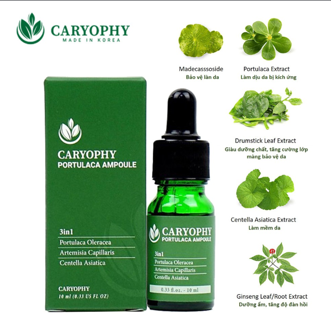 Serum caryophy cho da mụn 10ml portulaca ampoule