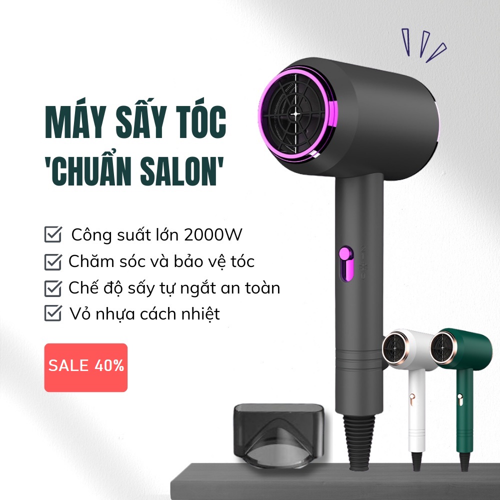 Máy sấy tóc 2 chiều nóng lạnh công suất lớn 2300w nhanh khô, 3 chế độ sấy, tạo kiểu, chăm sóc tóc chuẩn salon- máy sấy tóc phạm thoại- máy sấy tóc mini công suất lớn, chống khô tóc