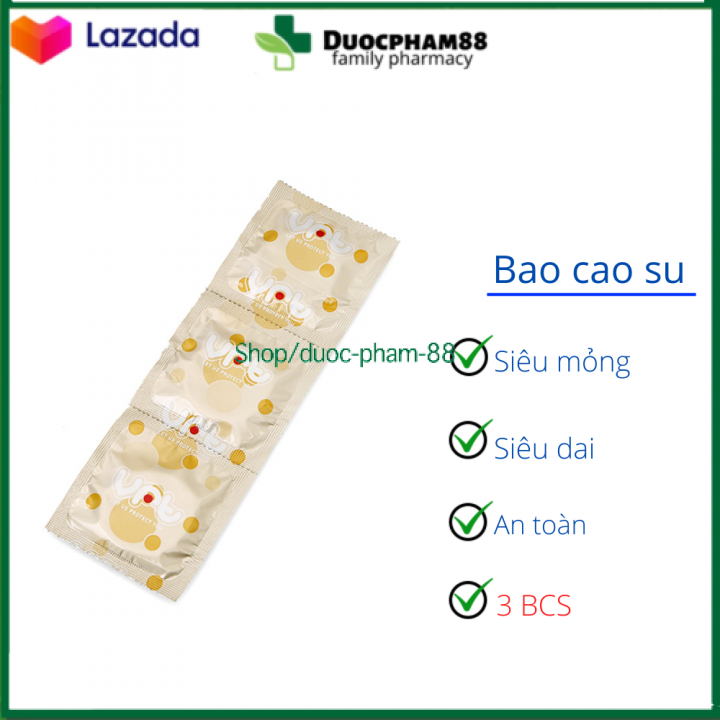 Bao cao su gia đình cao cấp VRT Excellent – Siêu mỏng, siêu dai, an toàn – 3 cái