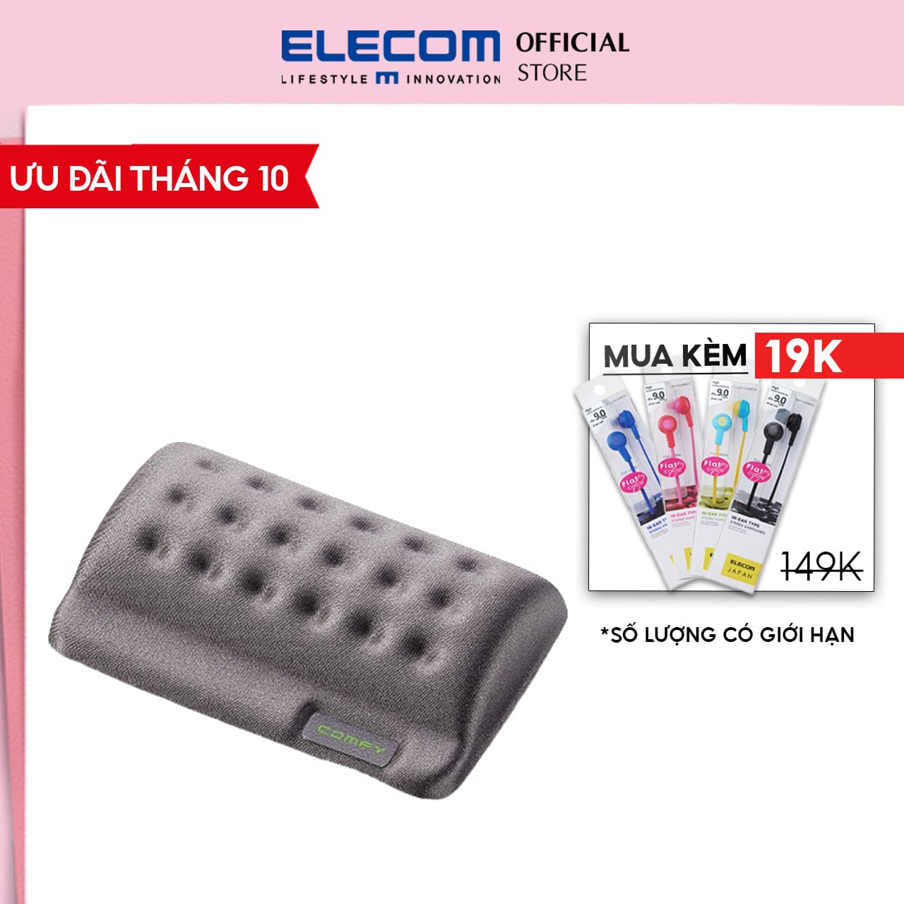 Kê cổ tay dùng chuột elecom moh-013 chính hãng