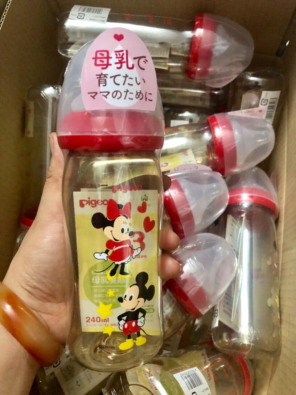 Bình sữa Pigeon mickey 240ml Nội địa nhật
