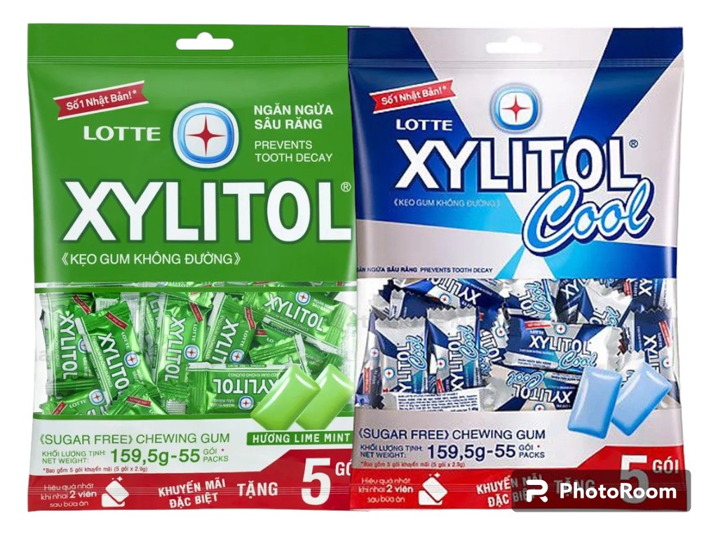 KẸO GUM KHÔNG ĐƯỜNG LOTTE XYLITOL TÚI 159 G 20929