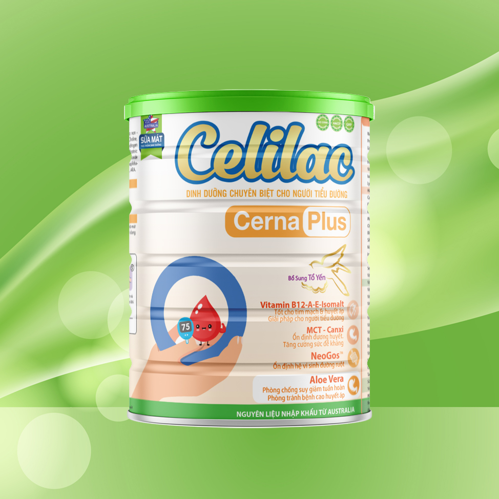 Sữa mát Celilac CERNA PLUS Dành cho người tiểu đường và tiền đái tháo đường