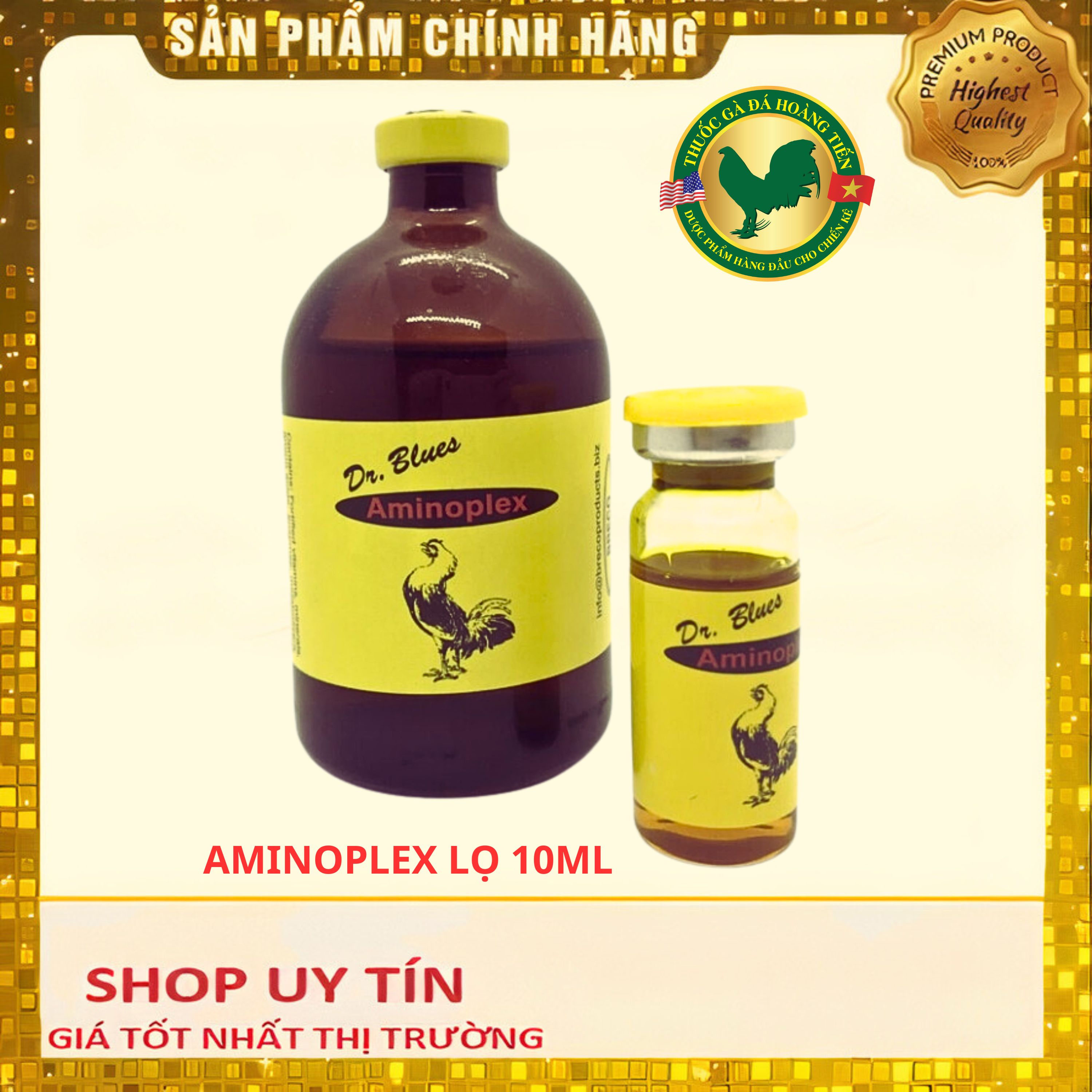 Aminoplex breco lọ 10ml-dinh dưỡng cao cấp cho gà đá, không gây nóng gà