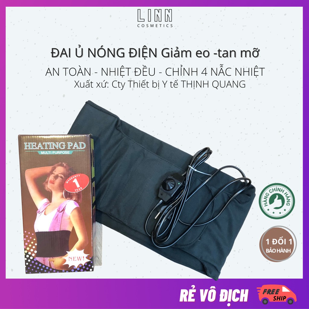 Đai quấn nóng ủ nóng điện giảm mỡ bụng, có số chỉnh nhiệt. Hàng cty Thịnh Quang bảo hành 1 đổi 1