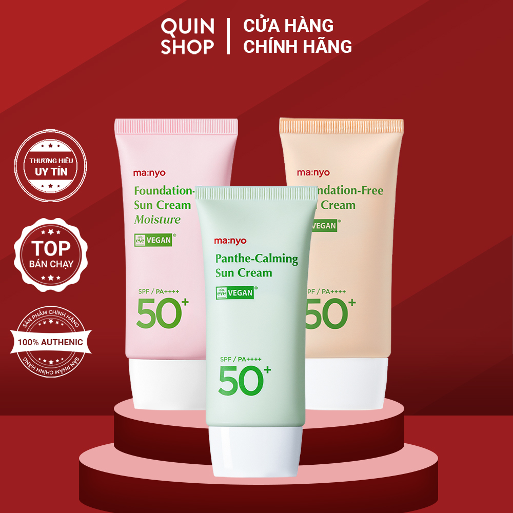 Kem Chống Nắng Nâng Tone Cho Da Mụn, Nhạy Cảm Ma:nyo Panthe-Calming, Foundation Free Sun Cream