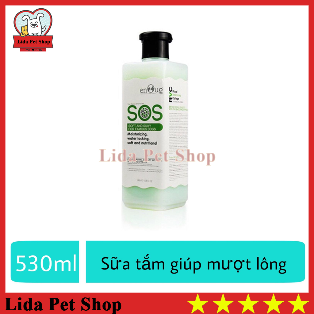 HN- Sữa tắm SOS xanh lá chuyên chăm sóc lông giúp lông mềm mượt - sữa tắm SOS xanh lá 530ml - Lida Pet Shop