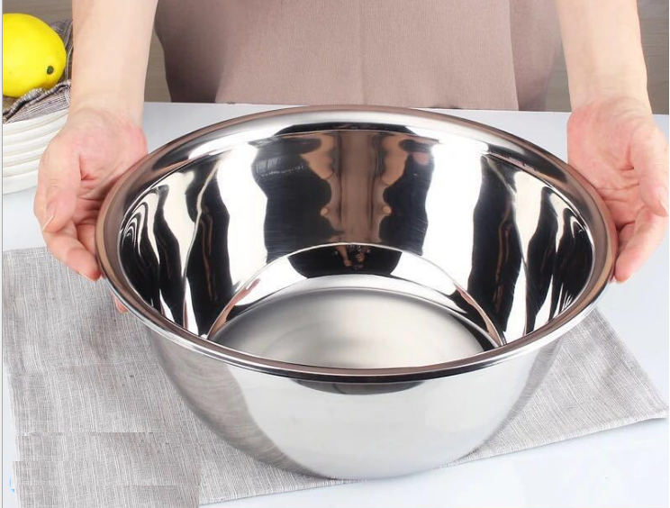 [HCM]Thau Trộn Inox Cao Cấp 2 lớp Có Nhiều Size. Inox Cao Cấp 100% - Thành Dày - Bóng - Đẹp. đường kính 20cm