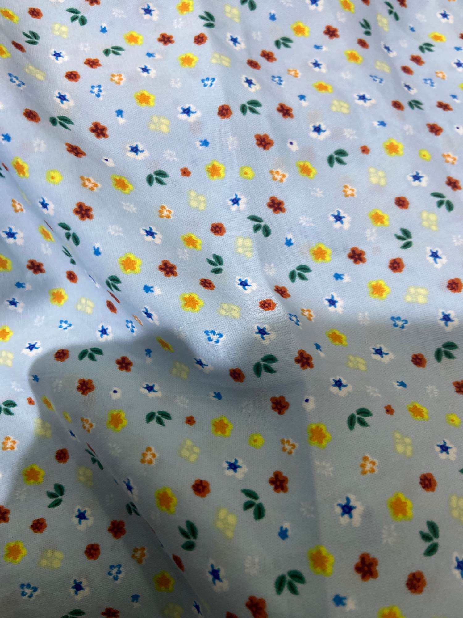 65cm vải lụa mango hoa mềm mịn mát co giản khổ 1m5
