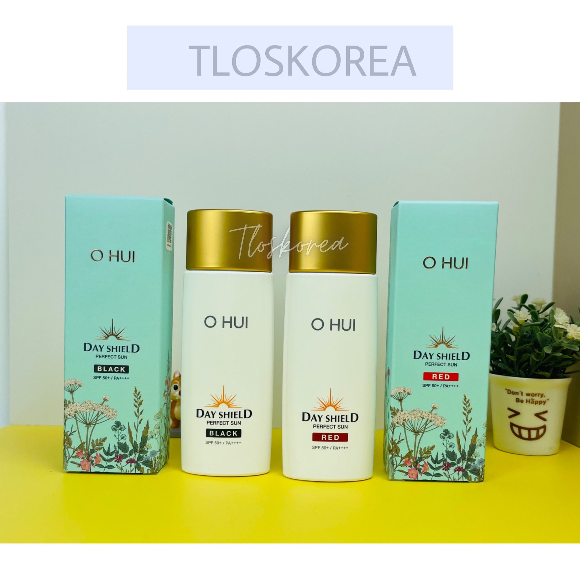 Kem chống nắng Ohui đen và đỏ Ohui day shield perfect sun pro red black spf50+/pa++++ 80ml