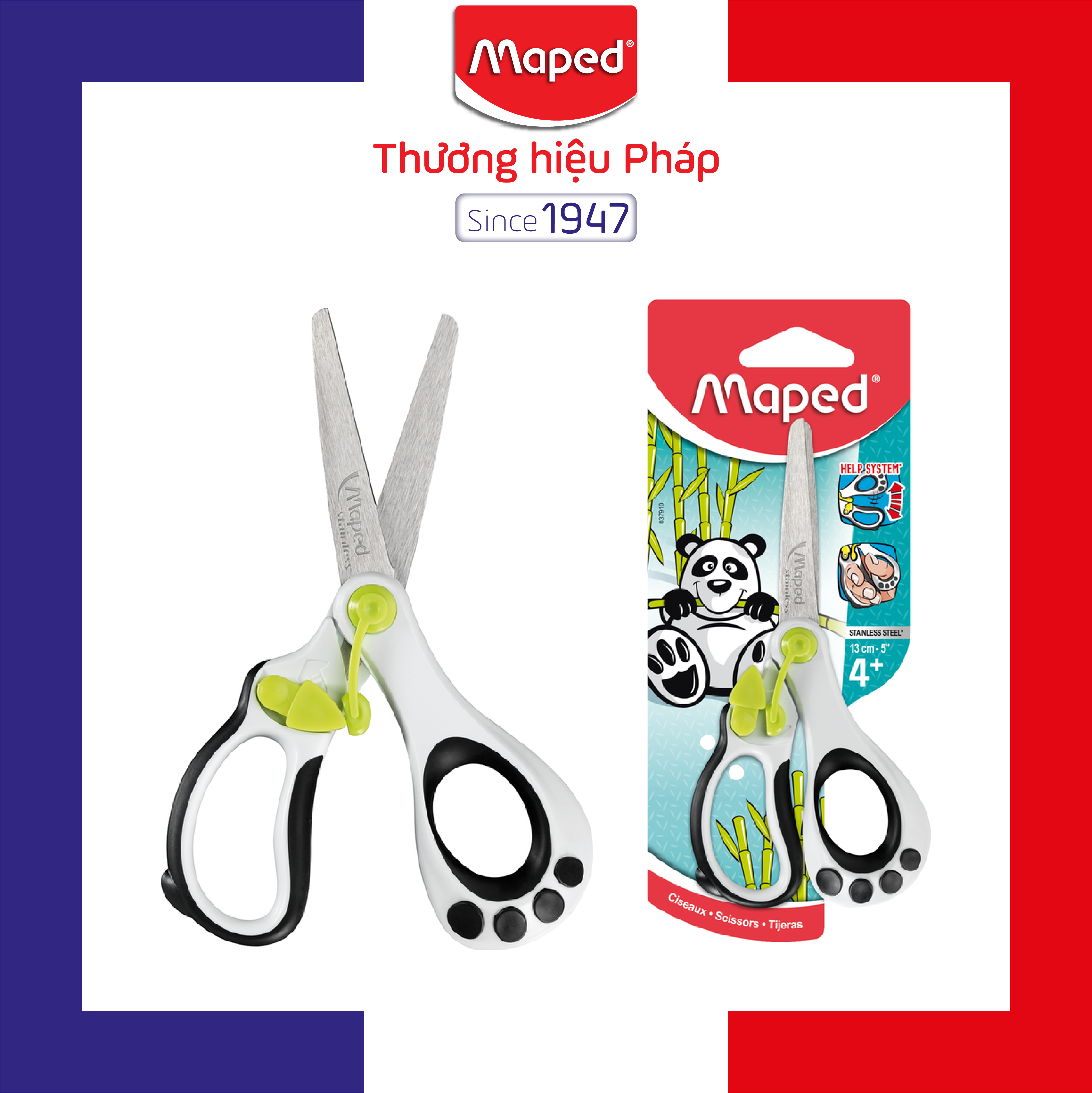 Maped - kéo trợ lực koopy panda 13cm - 1 cây