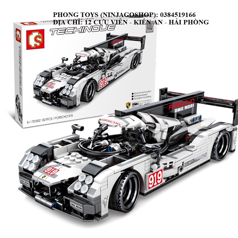 Lắp ráp xếp hình lego sy 8312 : xe đua thể thao porsche speed champion 727 mảnh
