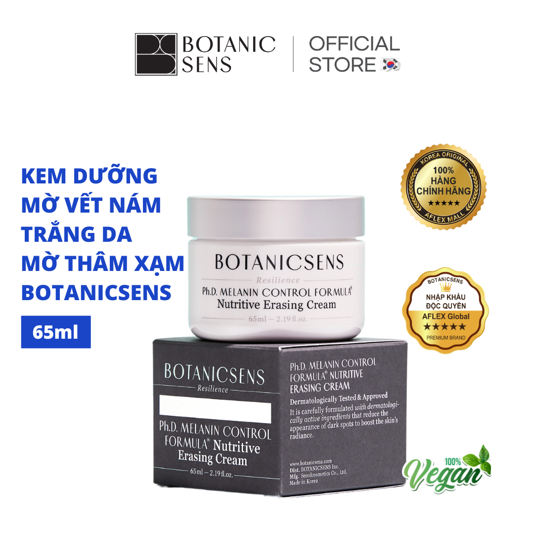 Kem dưỡng trắng da, mờ thâm nám BOTANICSENS Nutritive Erasing Cream