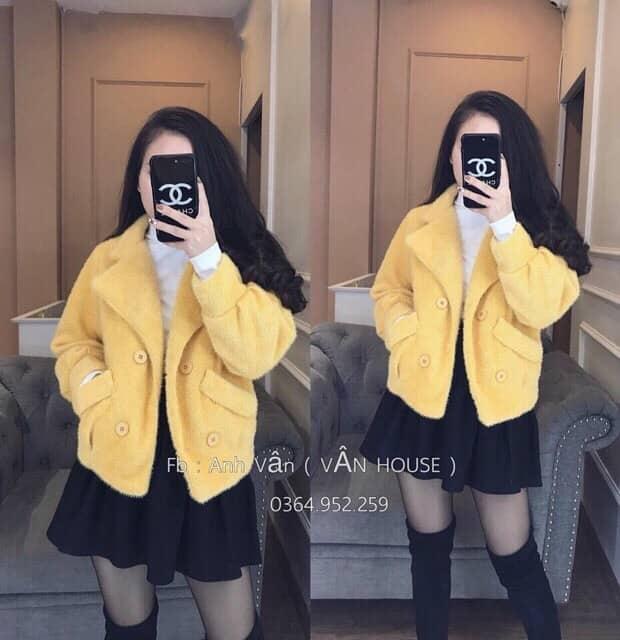 ÁO KHOÁC DẠ LÔNG MỀM MỊN, DÁNG NGẮN CHẤT ĐẸP