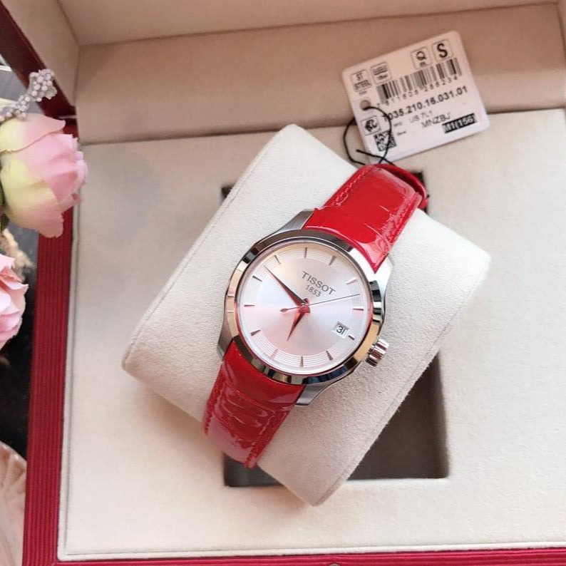 Đồng hồ nữ dây da ti$$ott ts008 size 32mm đồng hồ nữ mặt tròn chống nước đồng hồ nữ cao cấp