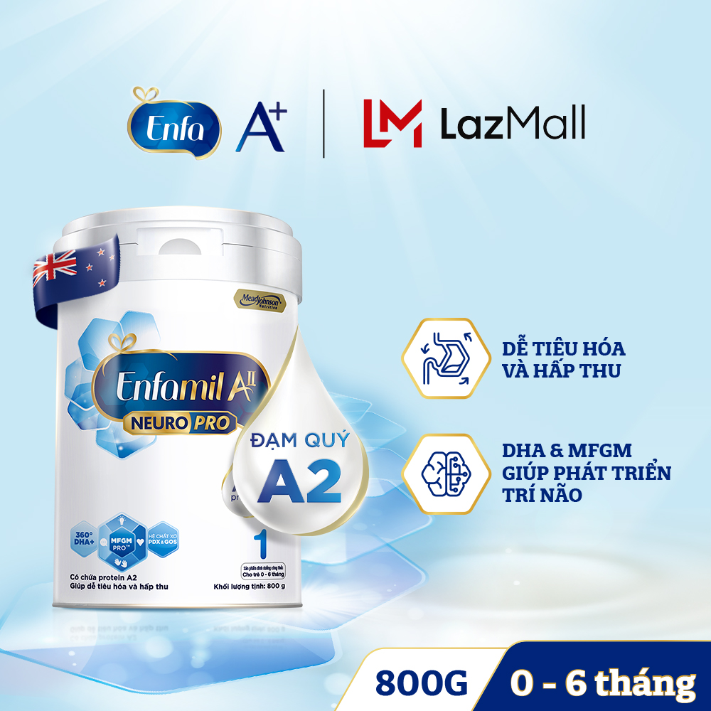 Sữa bột enfamil a2 neuropro 1 cho trẻ từ 0-6 tháng tuổi – 800g