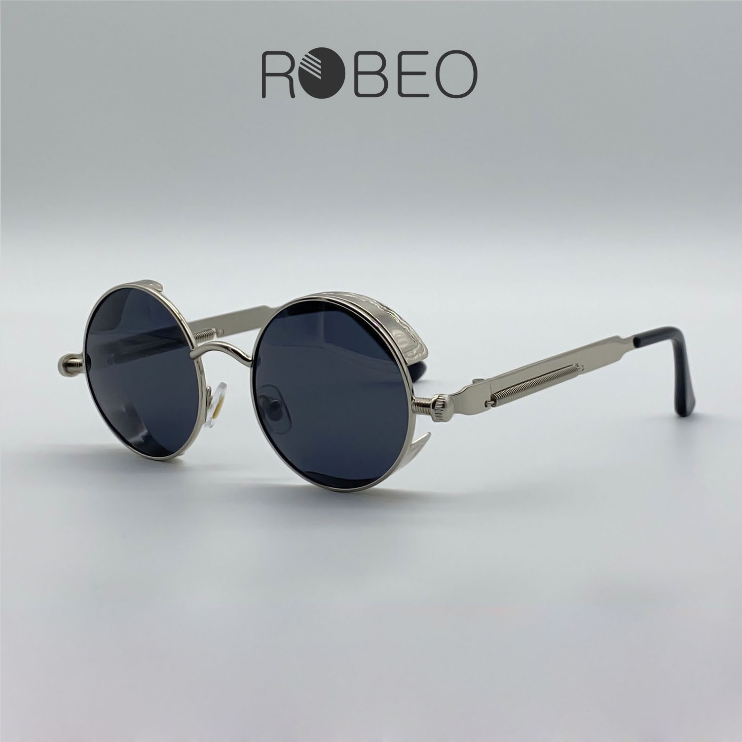 Kính mát tròn robeo r0400, phong cách retro cá tính - fullbox