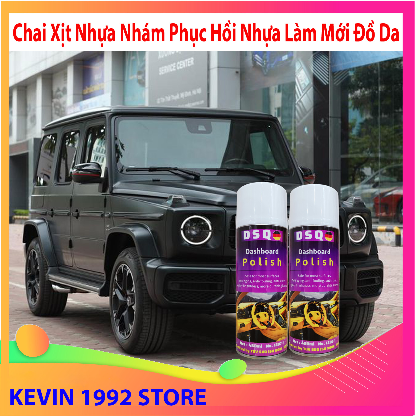 Chai Xịt Dưỡng Nhựa Nhám, Phục Hồi Nhựa Làm Mới Đồ Da, Chống Lão Hóa -THI- Dung Tích 450 ML - LENS STORE 9999