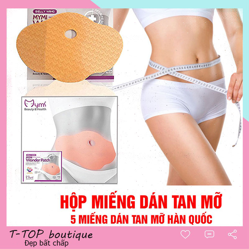 Hộp 5 Miếng dán tan mỡ bụng Hàn Quốc MYMI WONDER PATCH