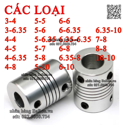 Khớp nối trục mềm đủ các loại kích thước để chọn