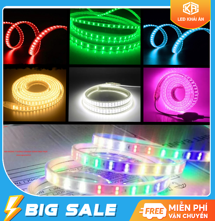 [HCM]Đèn led dây đôi 2835 5M tặng kèm 1 dây nguồn tốt