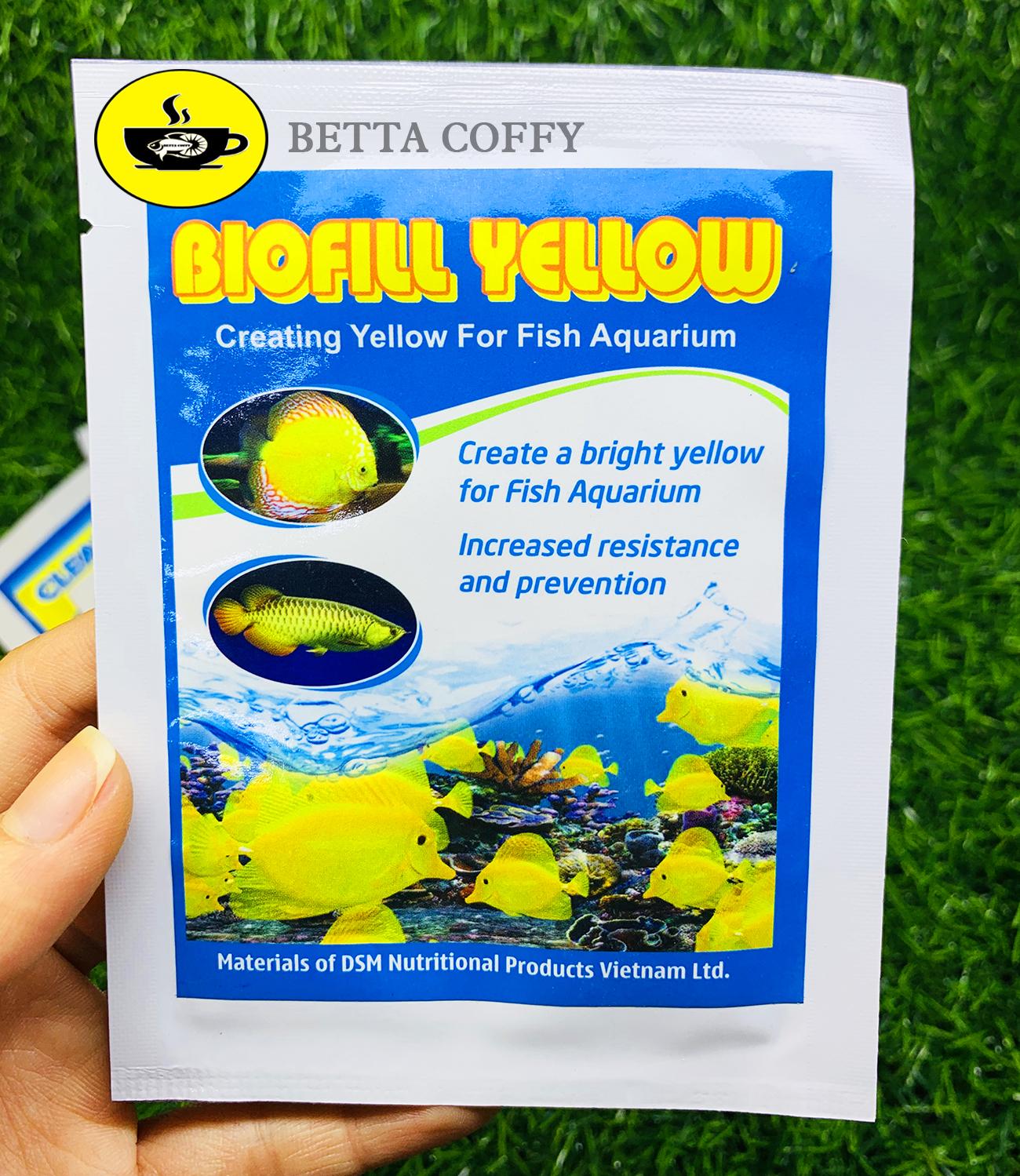 Chất tạo màu VÀNG cho cá cảnh BIOFILL YELLOW -1 gói 10g