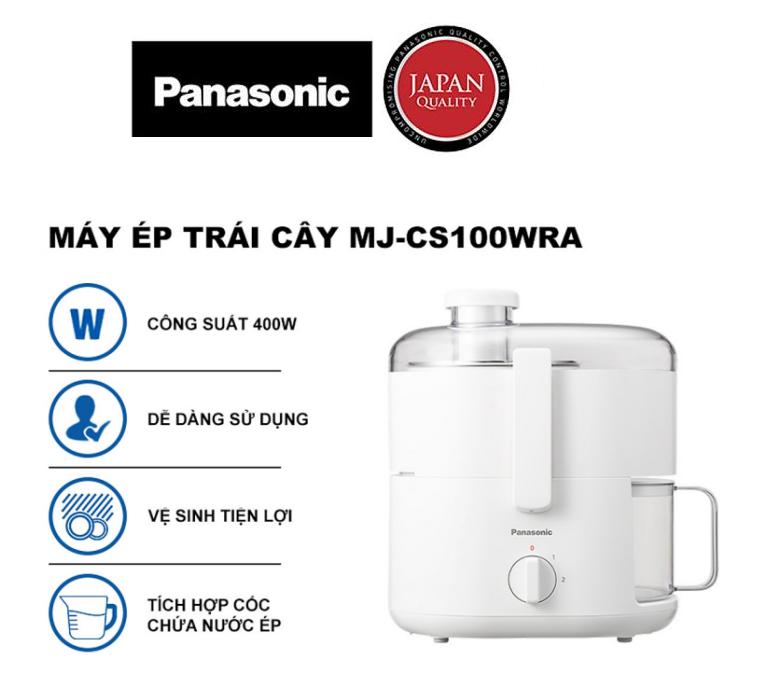 Máy ép trái cây panasonic mj-cs100wra, chính hãng 100%, bảo hành 12 tháng