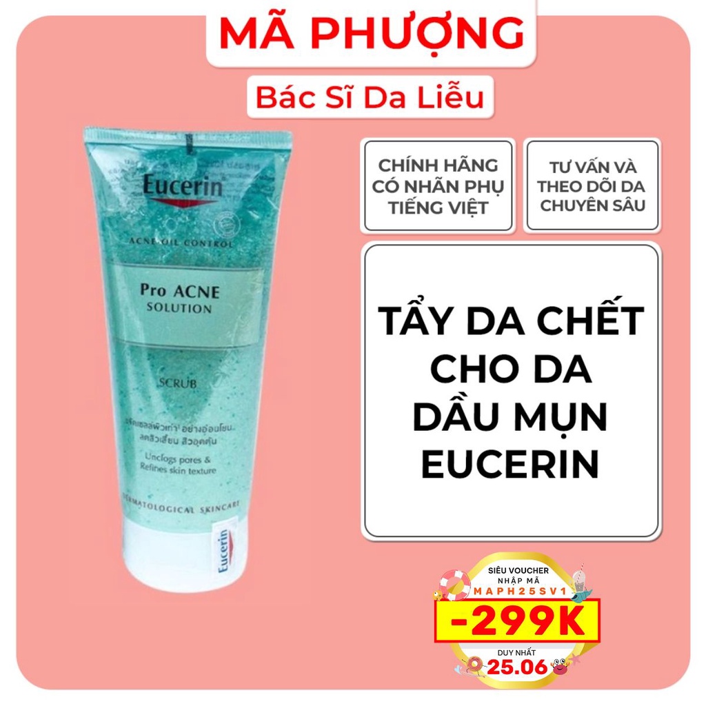 Tẩy Da Chết Da Mụn Eucerin Pro Acne Solution Scrub 100Ml