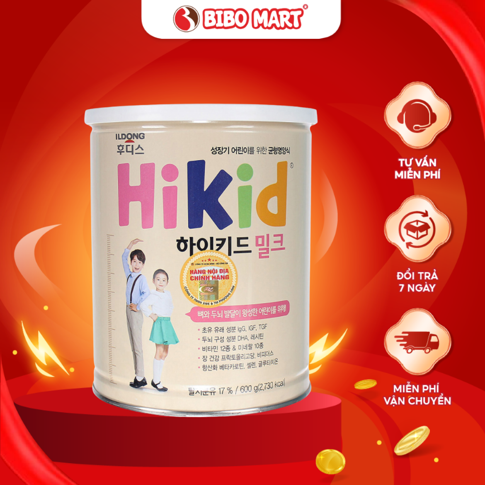 Sữa Hikid Vani Hàn Quốc Tăng Chiều Cao Cho Bé Từ 1-9 Tuổi 600g - Bibo Mart