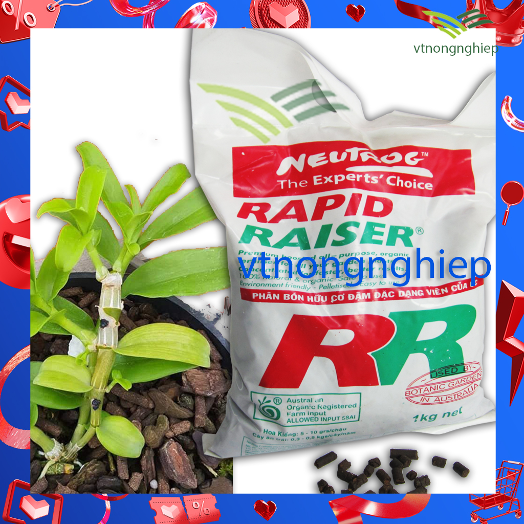 1kg phân bón hữu cơ Rapid Raiser, đậm đặc dạng viên,phân bón cho hoa lan nhập khẩu Australia