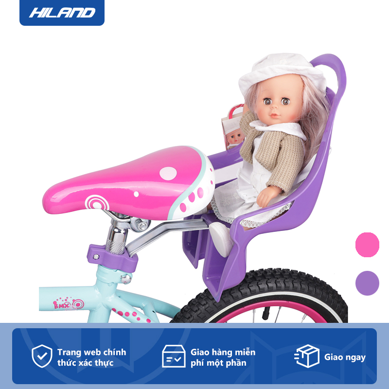 Hiland  Đồ Chơi Trụ Yên Xe Đạp Trẻ Em Người Vận Chuyển Ghế Búp Bê Với Miếng Dán Trang Trí Dành Cho Bé Gái, Xe Đạp Trẻ Em