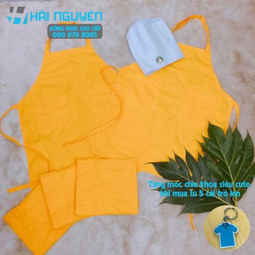 Tạp dề yếm trơn cao cấp mẫu đẹp dành cho Nam và Nữ làm đồng phục
