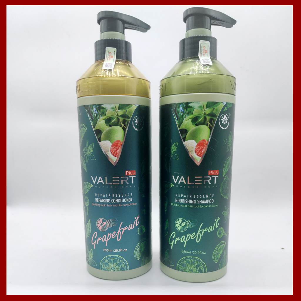 Combo dầu gội dầu xả bưởi Grapefruit Valert Professional kích thích mọc tóc giúp tóc mượt mà tự nhiên 850ml hàng chính hãng, dầu gội xả Valert đang trong chương trình khuyến mãi tết - Hair Cosmetics 909