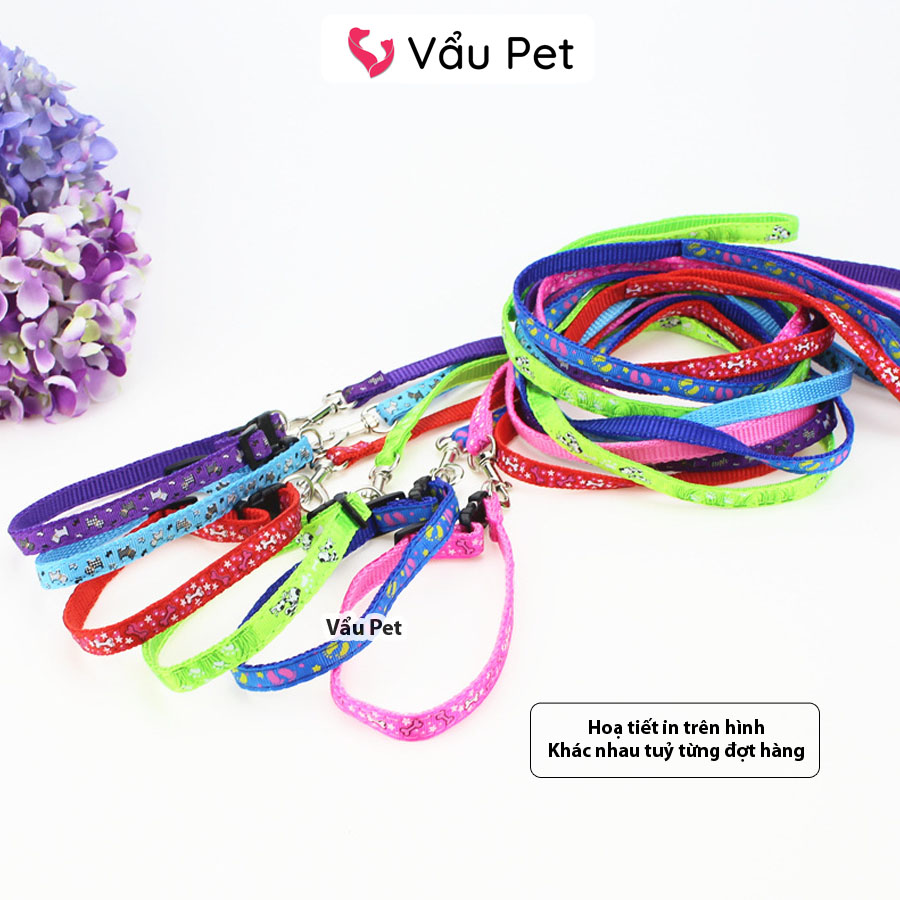 Xích chó mèo 2 lớp kèm vòng cổ có chuông - Dây xích chó mèo đi dạo
