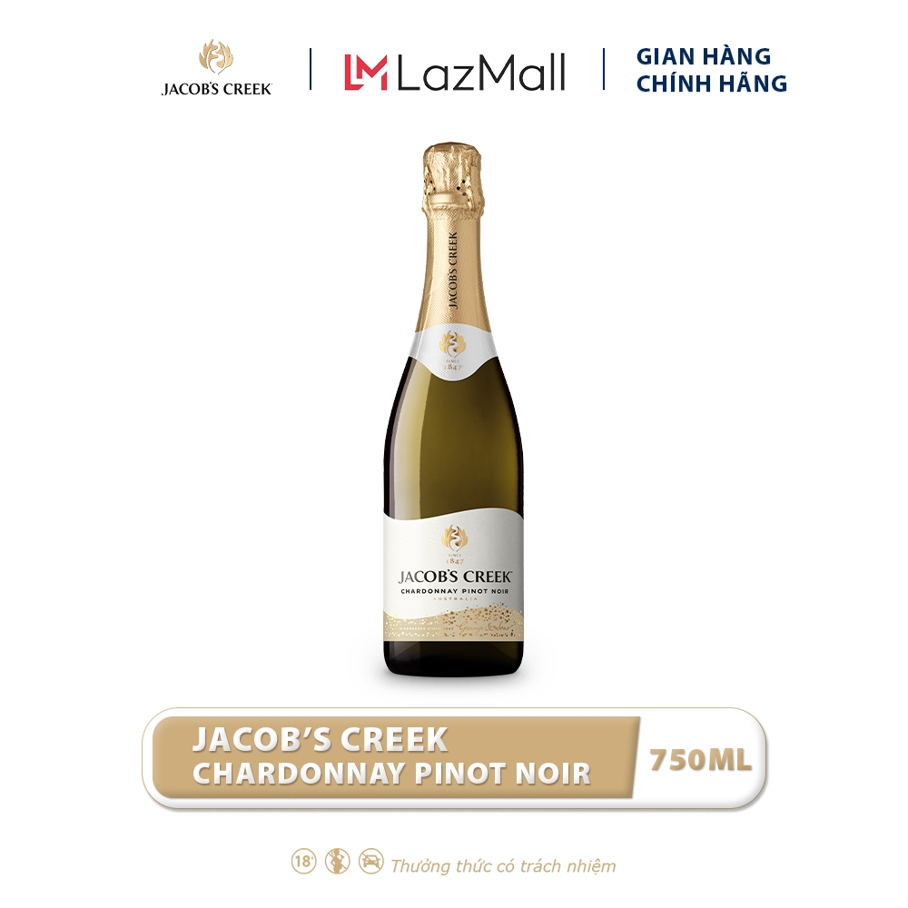 Rượu Vang Nổ Jacob's Creek Chardonnay Pinot Noir Nồng Độ Alc 11.5% 750ml Không Kèm Hộp