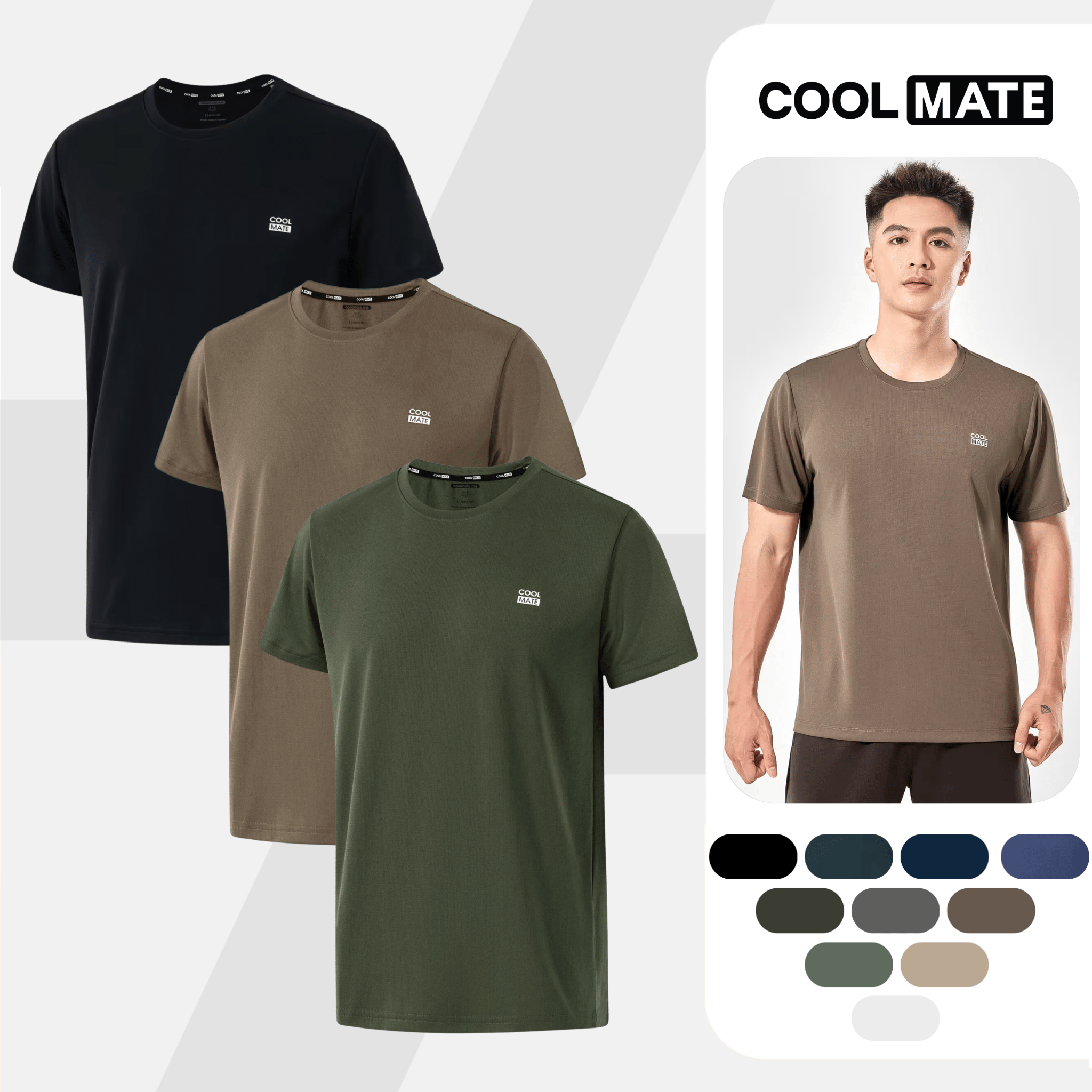 [TẶNG QUÀ ĐƠN TỪ 299K]Combo 03 Áo thun thể thao nam ProMax-S1 thấm hút nhanh khô - Coolmate