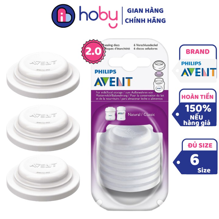 Nắp chặn cho bình sữa Philips Avent Natural chính hãng - Nắp đậy bình sữa chống tràn an toàn cho bé không BPA - CHÍNH HÃNG