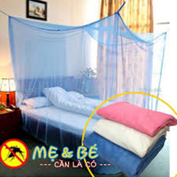 Mùng / Màn Tuyn PHƯỚC LONG Giăng Dây Treo 4 Góc Chống Muỗi Cao Cấp : Đủ Kích Thước - Có 3 Màu (Xanh , Hồng, Trắng)