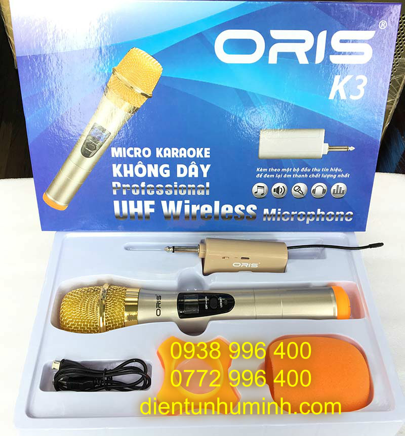 Micro không dây uhf wireless oris k3