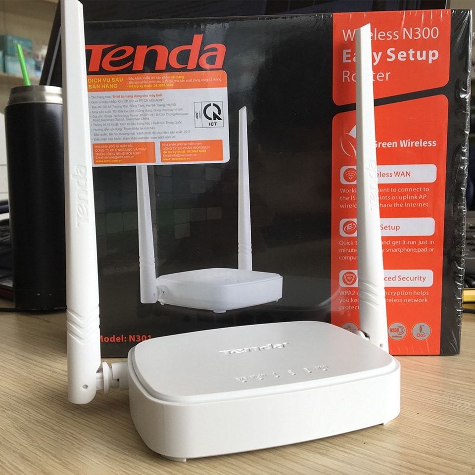 Bộ phát wifi tenda n301 2râu